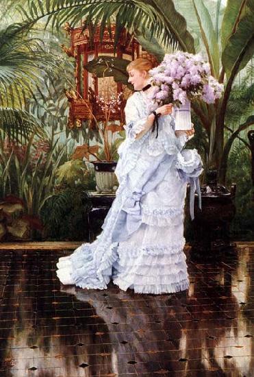 Lilacs,, James Tissot